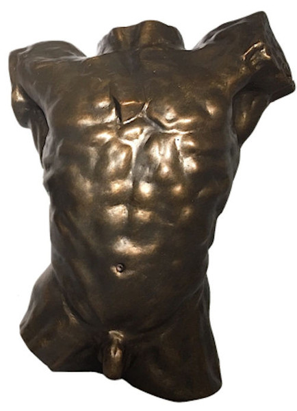 Rodin Male Nude Torso Statue Reproduction Classical Museum Sculpture